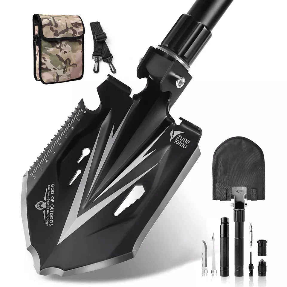 High Quality Carbon Steel Multi-function Portable Survival Kits Outdoor Camping Multi Purpose Spades & Shovel Tactical