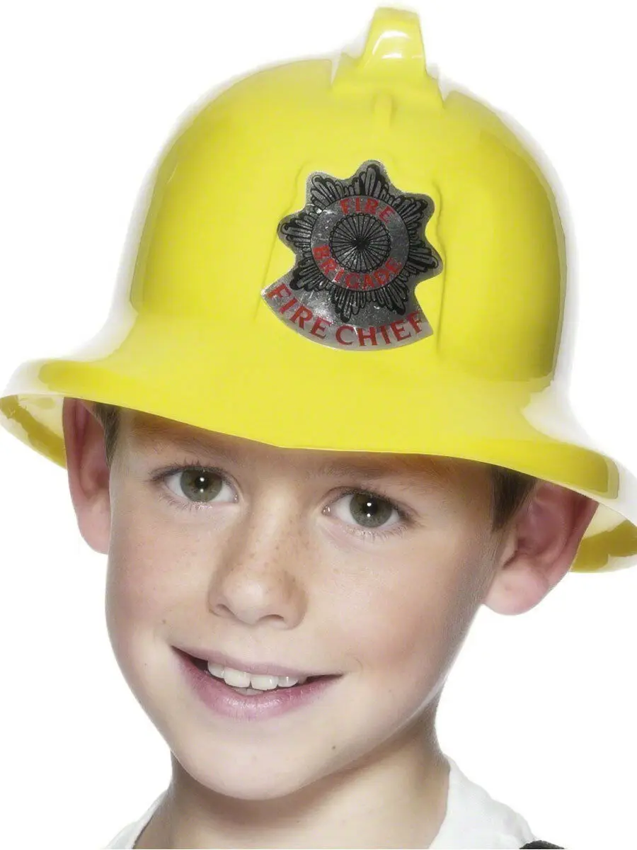 Fireman Helmet Firewoman Firefighter kids Fancy Dress Costume Cosplay Hat