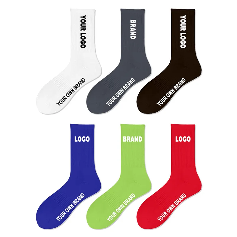 Wholesale OEM one-stop unisex crew personalized design your own packaging customized custom logo socks