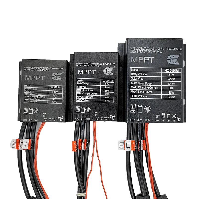 Gloss customizable solar street light controller 30A 3.2V 60W MPPT led light charge controller