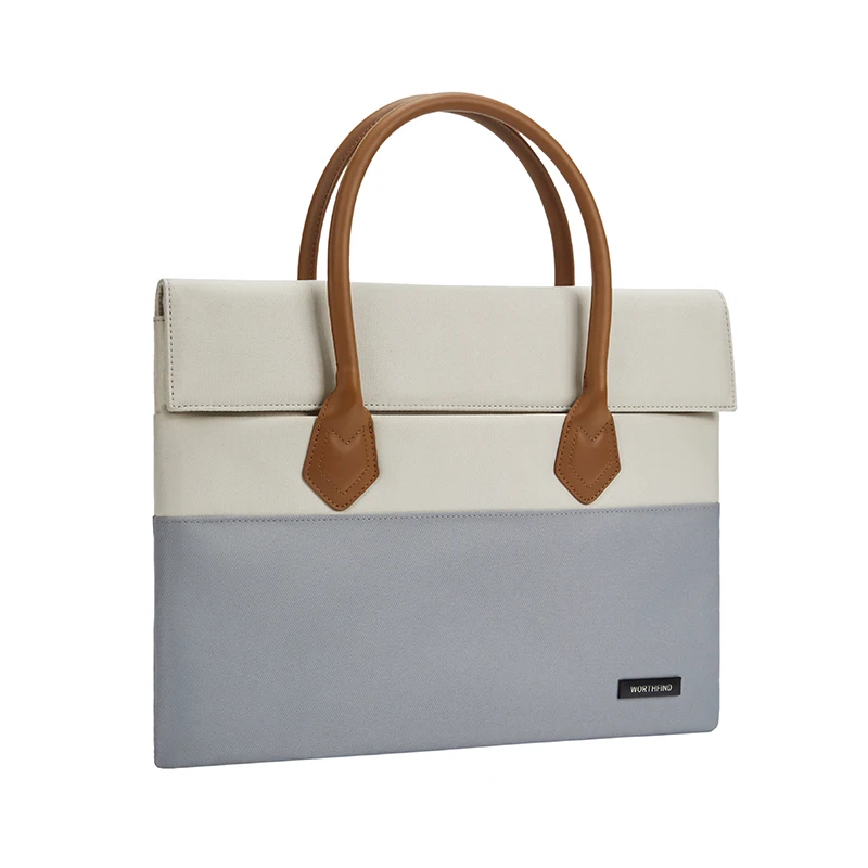 Worthfind Vintage Office Business Pu Leather Computer Laptop Handle Men Messenger Briefcase Bag For Woman
