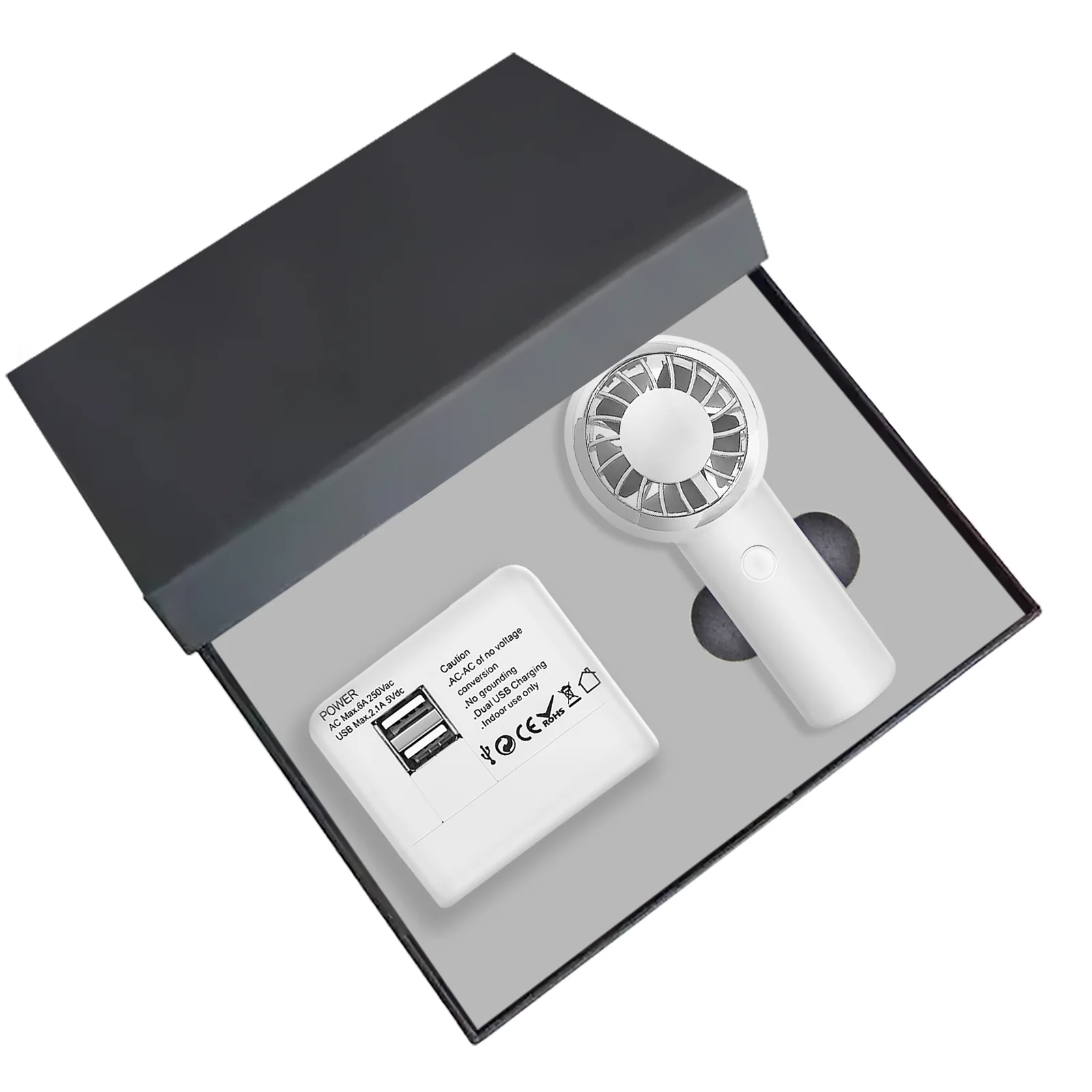 Universal Socket Universal Travel Adaptor Mobile Phone Charger Rechargeable Mini Portable Fan Business Gift Box Custom Gift Set