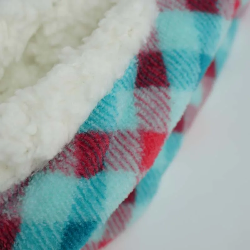 Christmas Snowman Ginger Man Coral Fleece Warm Soft Thick Sole Slides Indoor Slippers for Women