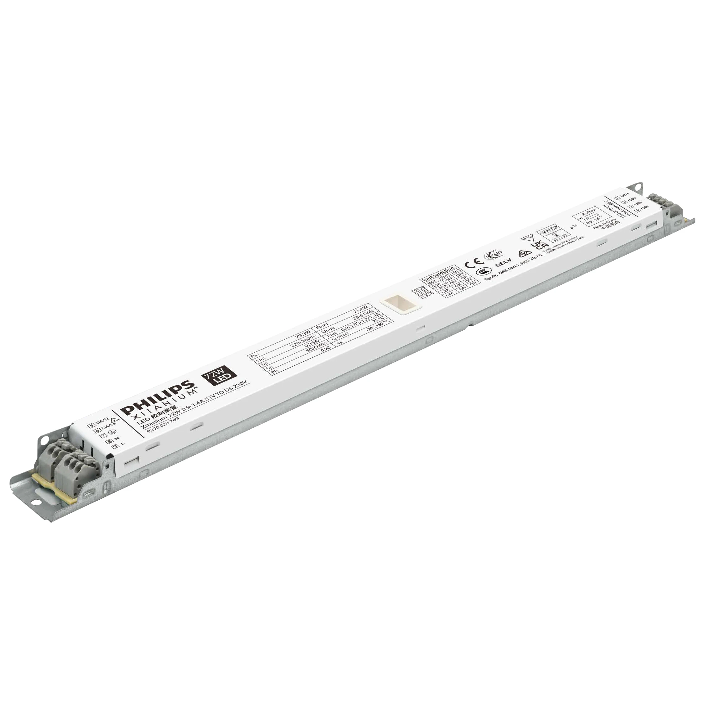 Xitanium isolated DALI dimmable & programmable (SimpleSet) Xitanium 18W 0.1-0.5A 54V TD 230V  929001682106