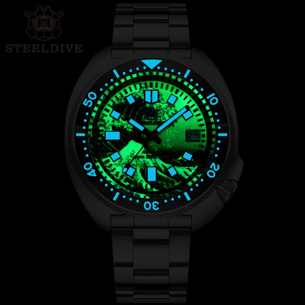 Ready to ship! SD1970J STEELDIVE High quality 20atm luxury stainless steel case dive watch men for sale