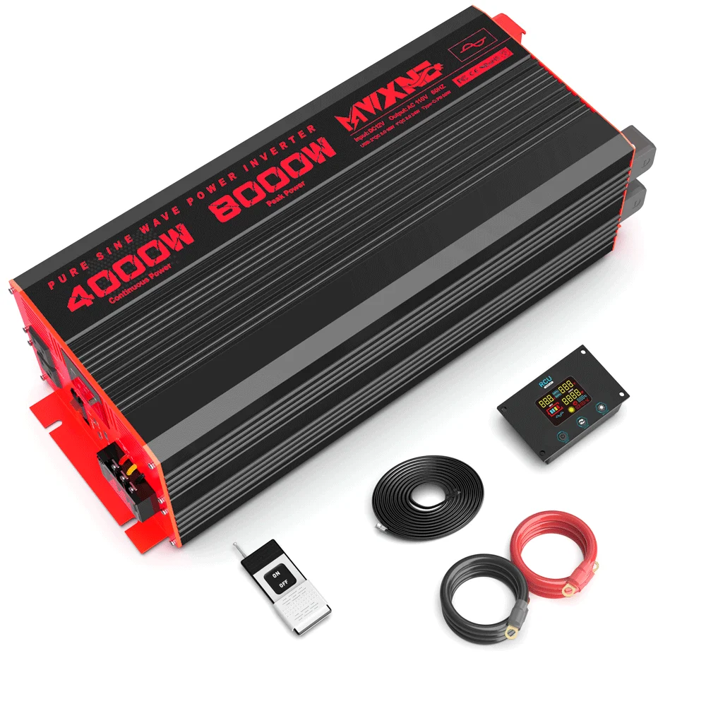 Индивидуальный дизайн 8000 Вт от постоянного тока до переменного чистый синусоидальный инвертор 4000 12 В 110 120 Преобразователь мощности для транспортных средств