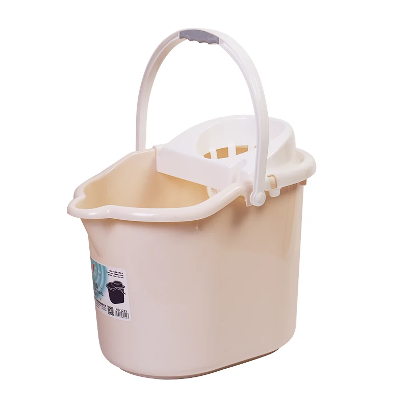 Household cleaning tools wholesale floor cleaning bucket with handle plastic mop bucket for livingroom