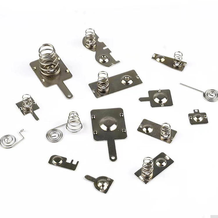 Manufacturer Customized Stainless Steel Sheet Nickel Wire AA /AAA battery Connector Springs Battery Contacts