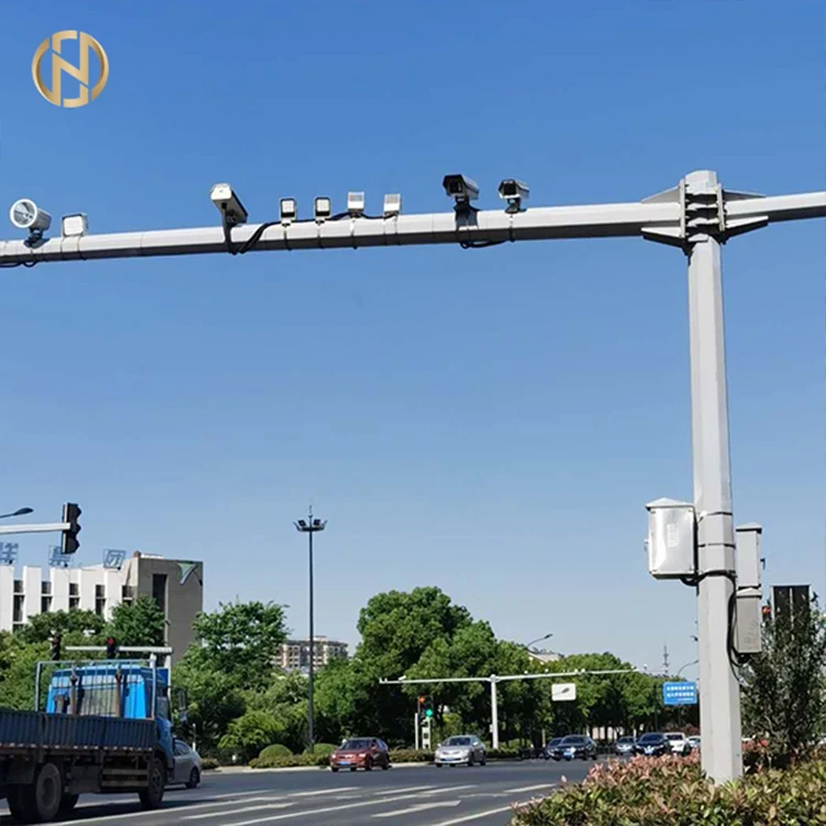 3M-12M Traffic Steel pole For Mounted Camera At The Intersection Of The Road
