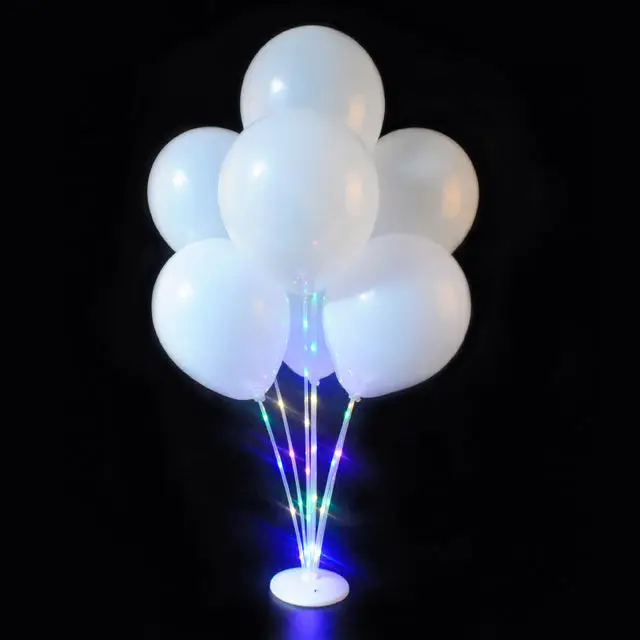 Wholesale Party Decoration Transparent LED Balloon Stand Lighting Column Bracket Wedding Birthday Table