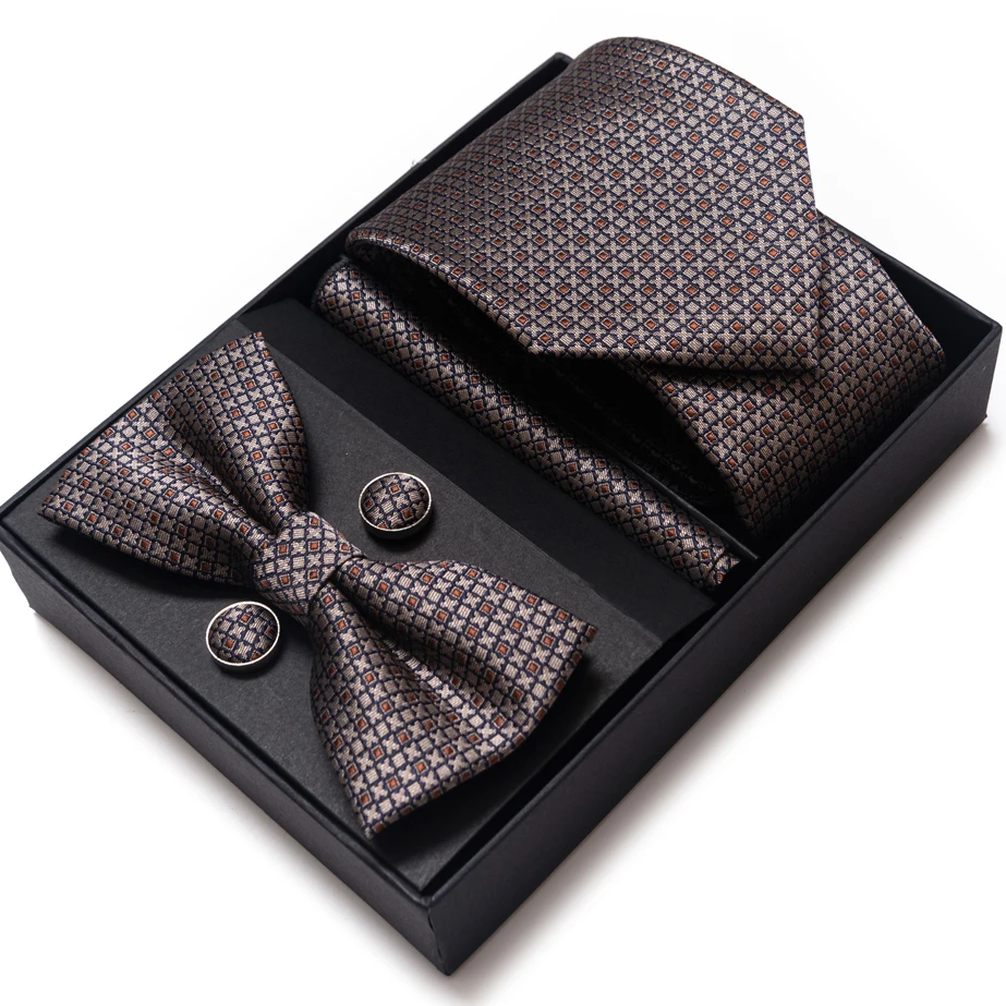 2022 latest design tie and pocket square set bowtie on tie Other Ties & Accessories