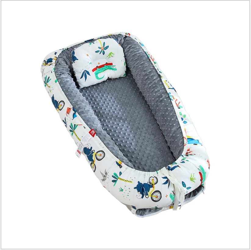
Portable Baby Nest,Soft Washable Removable Cover Baby Bionic Bed,Baby Nest 100% Cotton Breathable and Hypoallergenic 