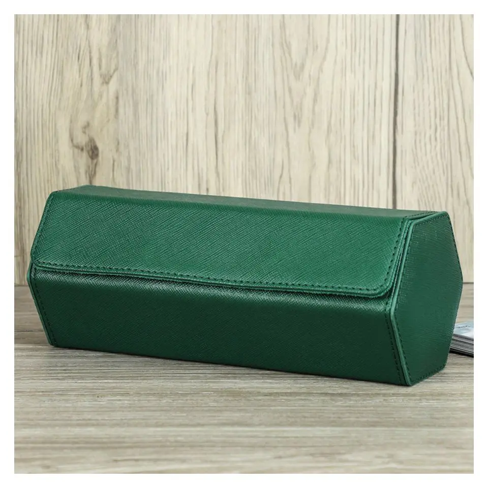 Top Master Design 1.1 High Quality Watch Luxury Wooden Case OEM Curved Case Watch Packaging Box PU Leather Gift Box