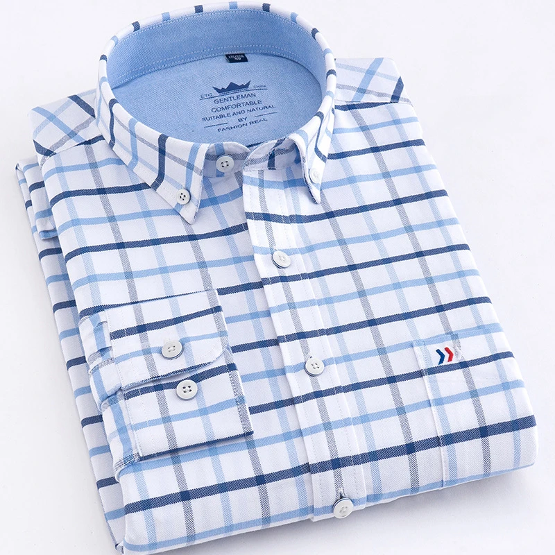 Мужские рубашки 2022 100% хлопковая деловая рубашка с длинным рукавом для мальчиков, принимаем OEM и ODM
