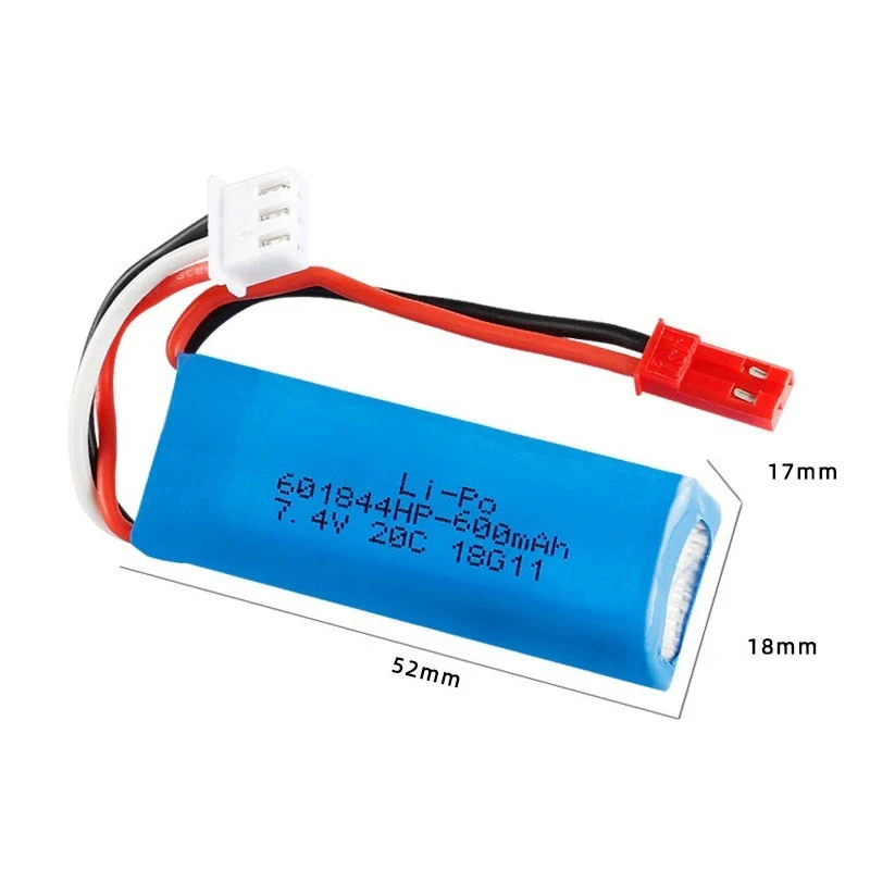 Wholesale 601844 2S 7.4V 20C 450mAh 500mAh Rechargeable Lipo Batteries RC Lithium Ion Battery For RC Racing Car