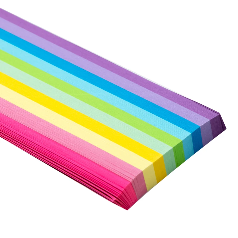 Deli 74834 stars origami students children handmade DIY origami rainbow color wishing star note 120pcs per carton set