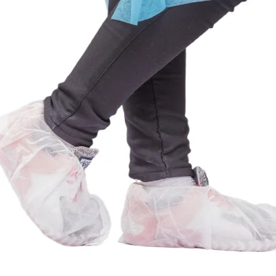 White Color Disposable Biodegradable SMS Nonwoven Shoe Covers