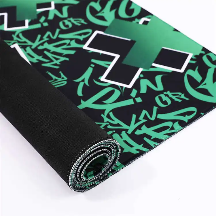 Supplier Wholesale High Quality Green Print Sublimation Soft And Non-slip Big Rubber Sheet Mouse Pad