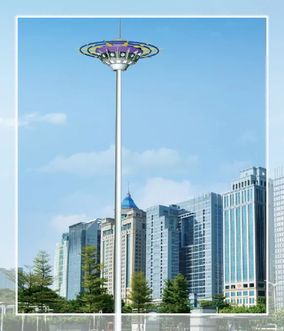 Hepu  Aluminum/steel Galvanized high mast light Pole,Basketball/Football court 30m high mast street lighting light pole