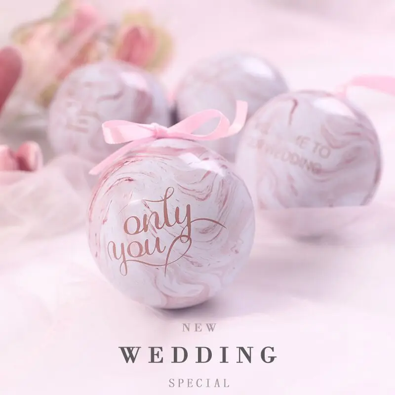 
Excellent Wedding Gift Box Ball Shape Paper Box with PVC Box Packaging Candy Flower 