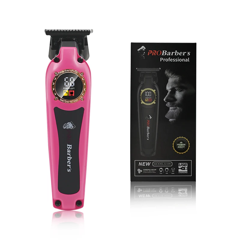 Factory Price Portable Electric Hair Trimmer Wireless LCD Display Clipper Blade Hair Cutting Machine For Men