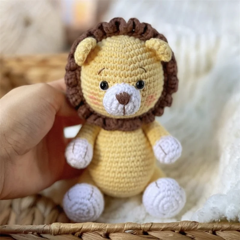 Creative Crochet Magic Zoo Stuffed Toy  Amigurumi Animals Crochet Lory Lion Crochet Lion Dolls
