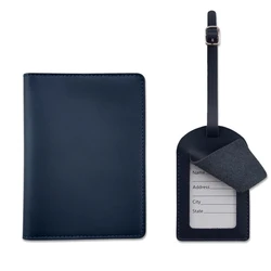 his and her luggage tag custom genuine leather passport id holder rfid blocking security