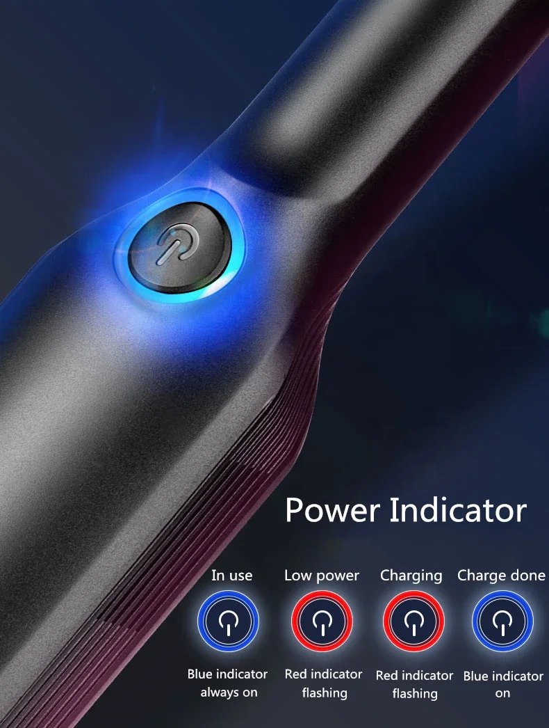 Powerful Vacuum 13kPa Strong Suction Cordless Vacuum Cleaner 12V 120W  6000mAh Rechargeable Car Vacuum