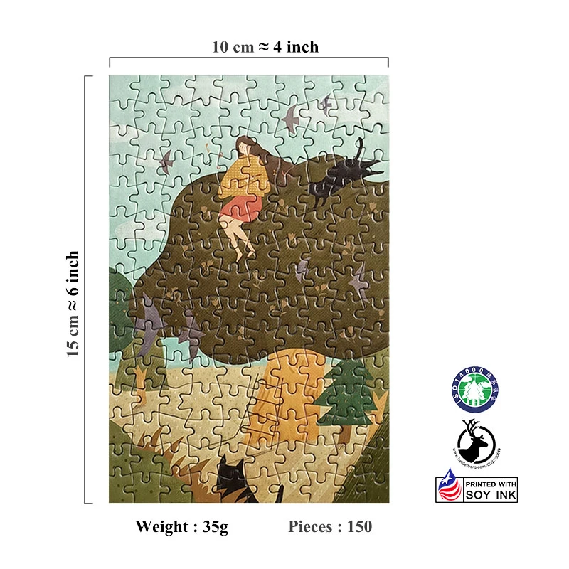 custom made high quality 150pieces interesting Paper Jigsaw puzzle For children Adult birthday education gift