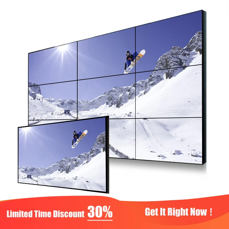 льские видео настенные решения производителей 65 дюймов 4 к ультра узкий ободок бесшовные wi fi 3x3 рекламы ЖК дисплей видеостен