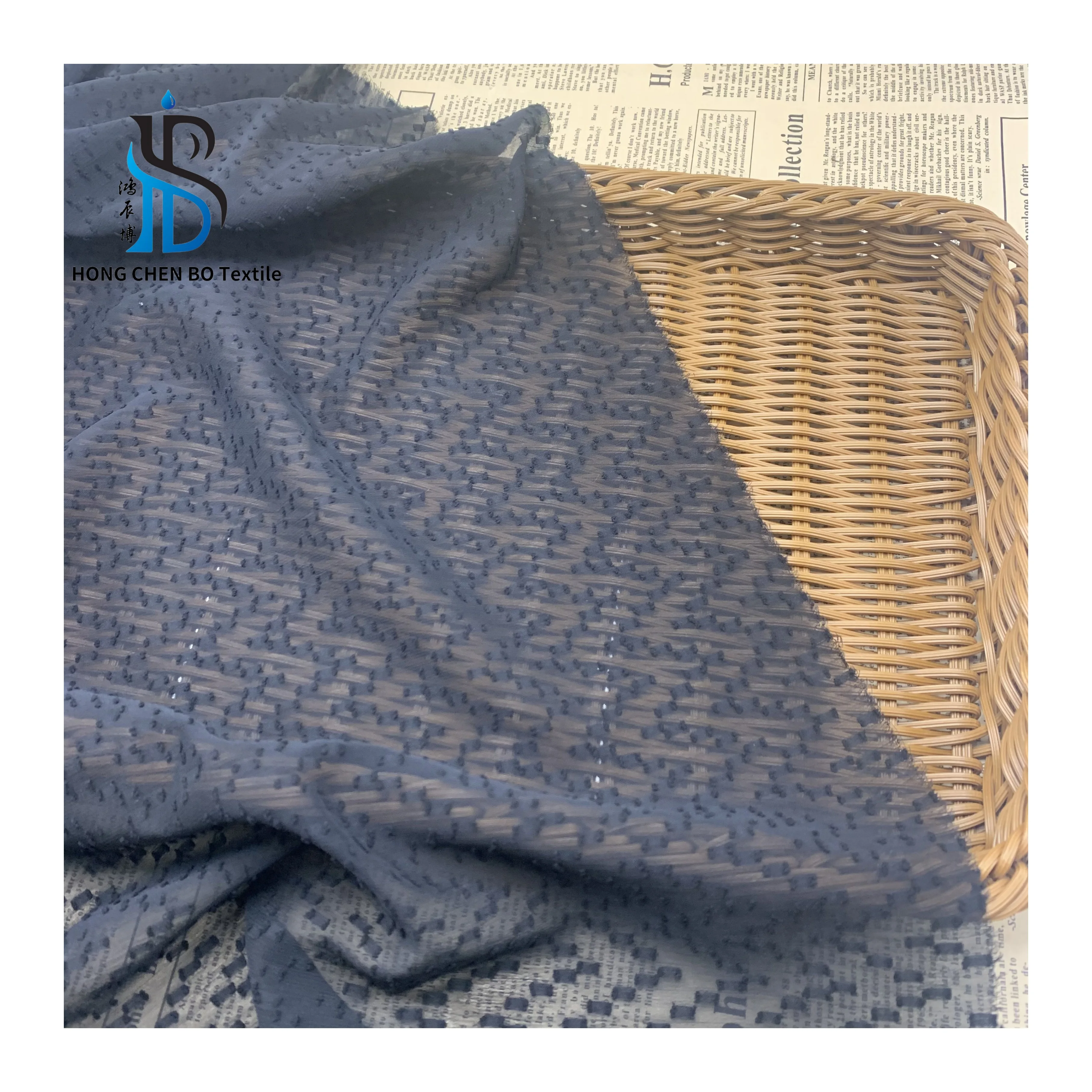 wholesale textile fabrics chiffon cut flower jacquard fabric breathable comfortable feel women underwear dresses