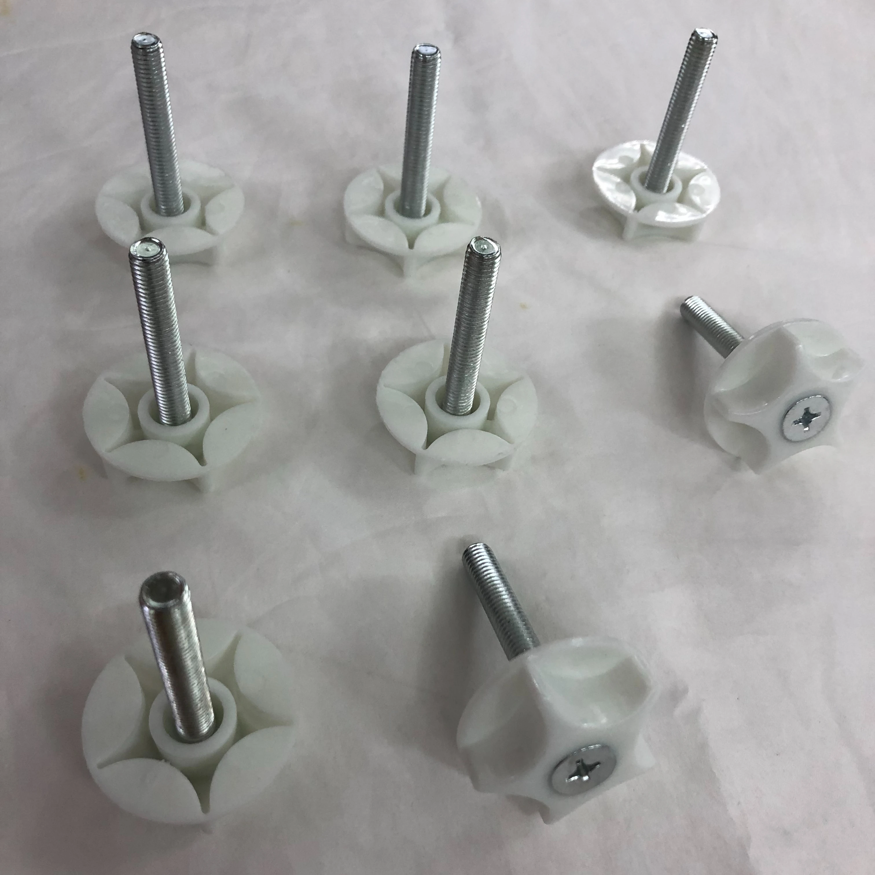 white and black color plastic adjust furniture leg with cross screw head