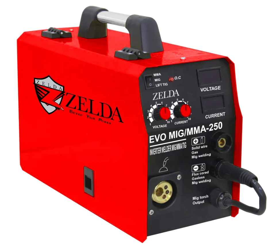 CE approved mig mag welding machine OEM acceptable inverter welder 250a multifunction maquina soldar mig