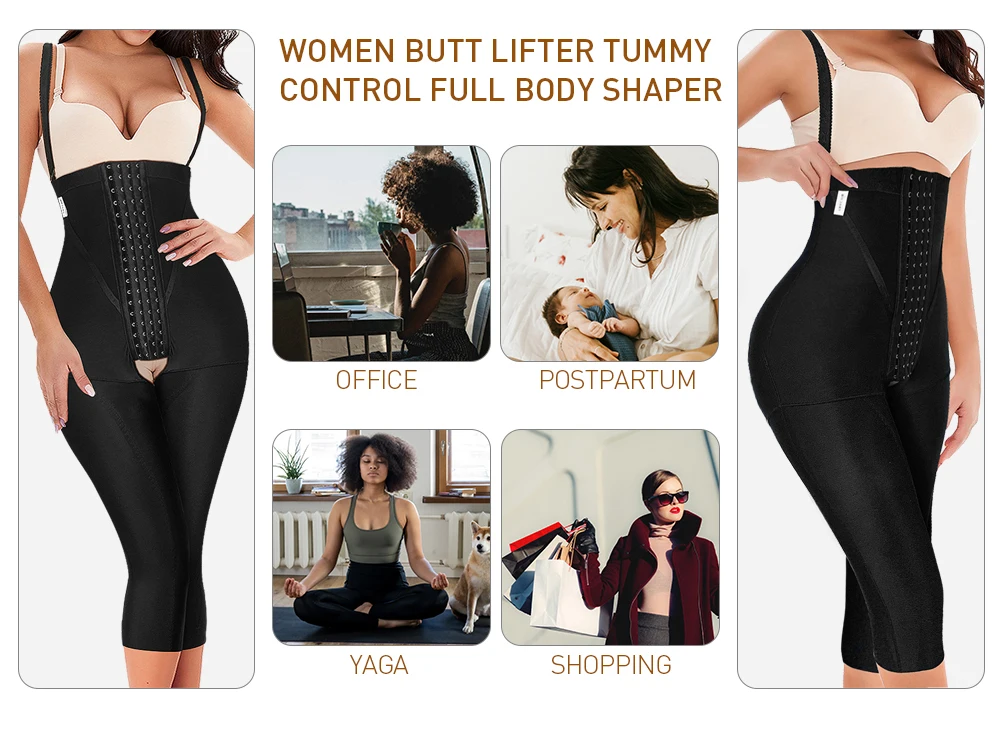High Compression Slim Thigh Post Surgical Faja Shapewear Butt Lifter Body Shaper Stage 2 Fajas Colombianas Post Surgery Bodysuit