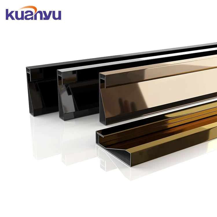 Gold Stainless Steel Skirting Baseboard Trim Baseboard Decorative For Wall Corner Strip Skirting Board With Led Light