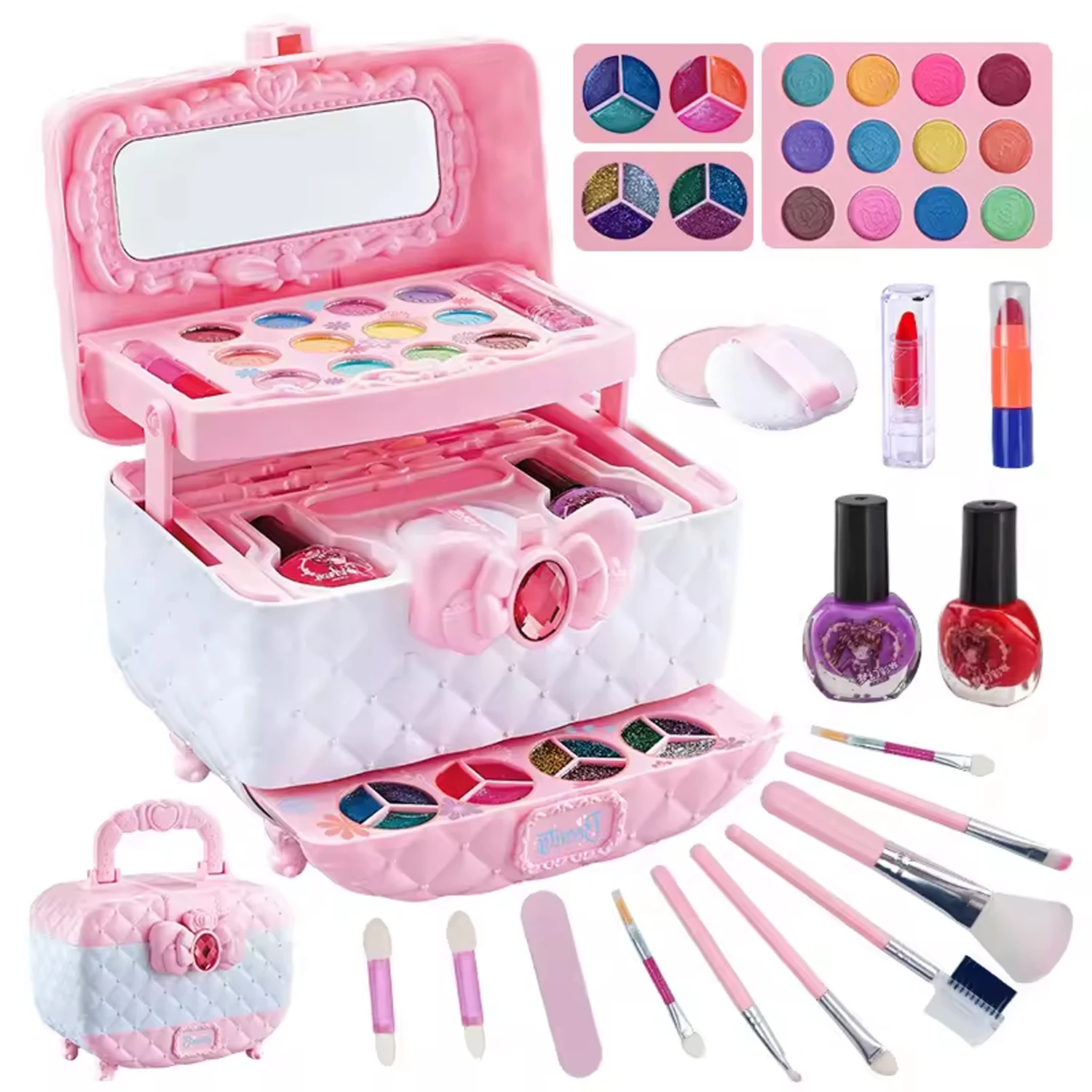 Manufacturers Beauty Makeup Sets Pretend Play Preschool Makeup Suitcase Kit Kids Beauty Cosmetics Toys For Kids Girls
