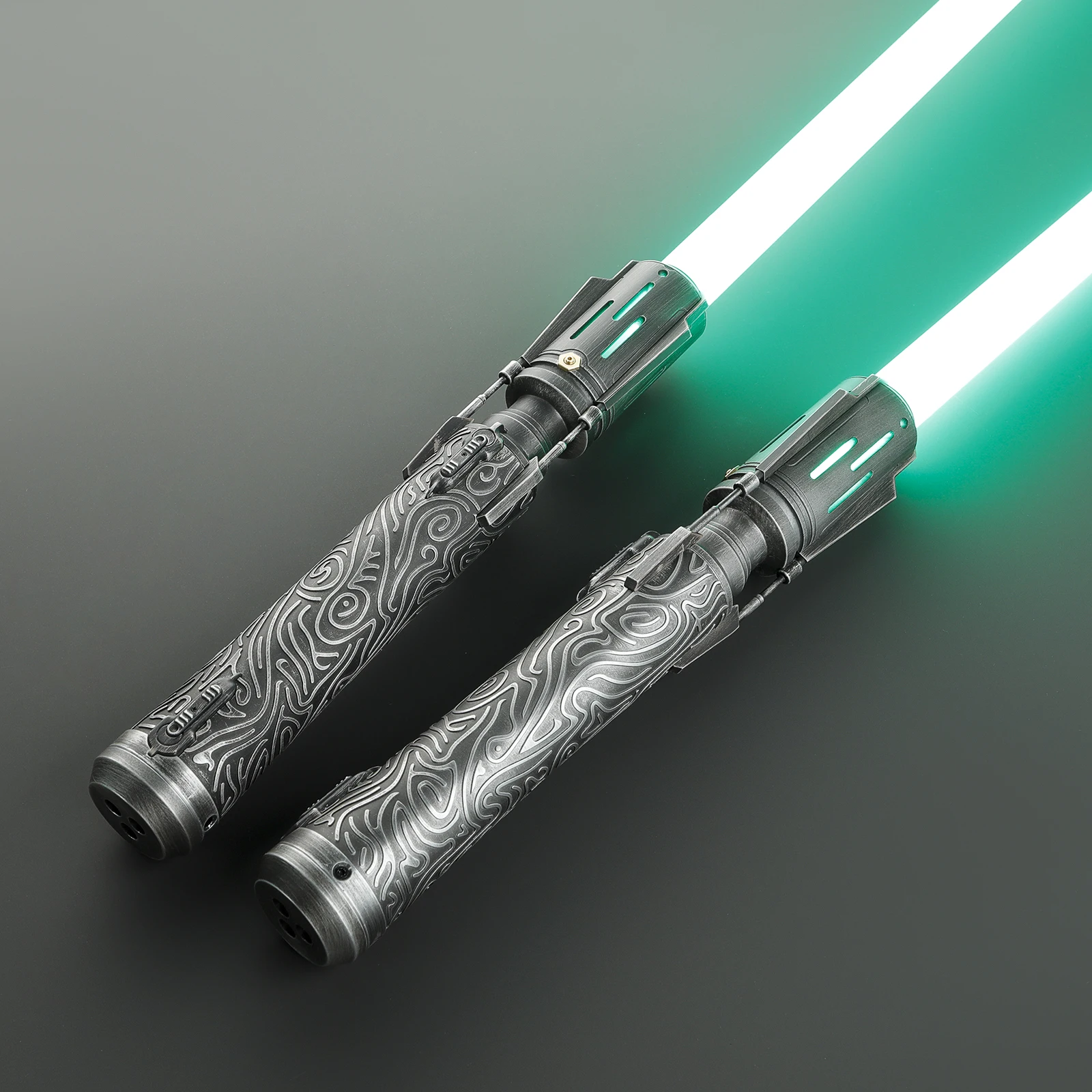 Nexus Saber delicate Satele Shan weathered xenopixel lightsaber Bluetooth app control infinite RGB colors changing double blades