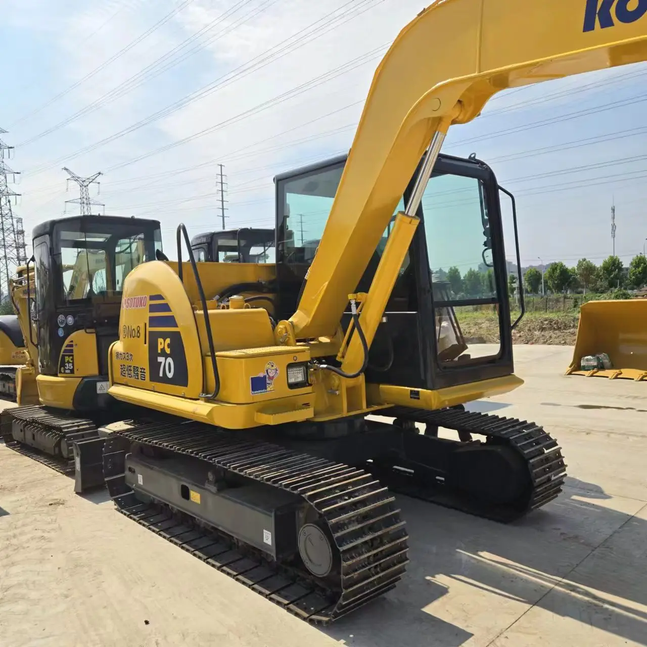 Высокоэффективный гидравлический гусеничный экскаватор Komatsu PC70-8 5 тонн мини-модель с компонентами сердечника двигателя насоса Bobcat