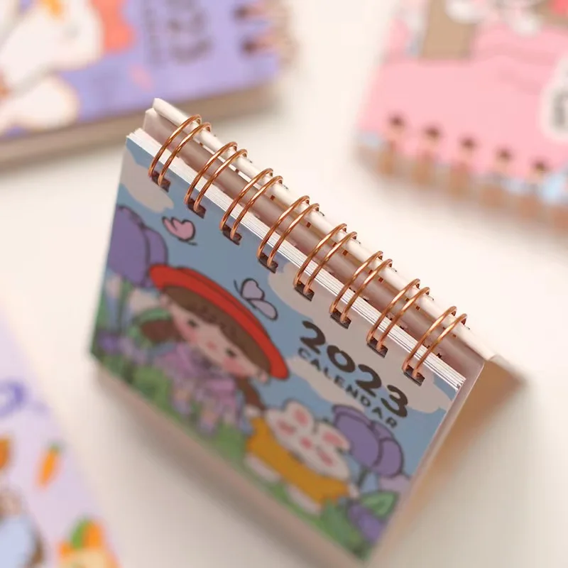 Customize 2023 Mini Cute Desk Calendar Desktop Decorations Calendar Book Cartoon Korean Creative Notepad Gift Desk Calendar