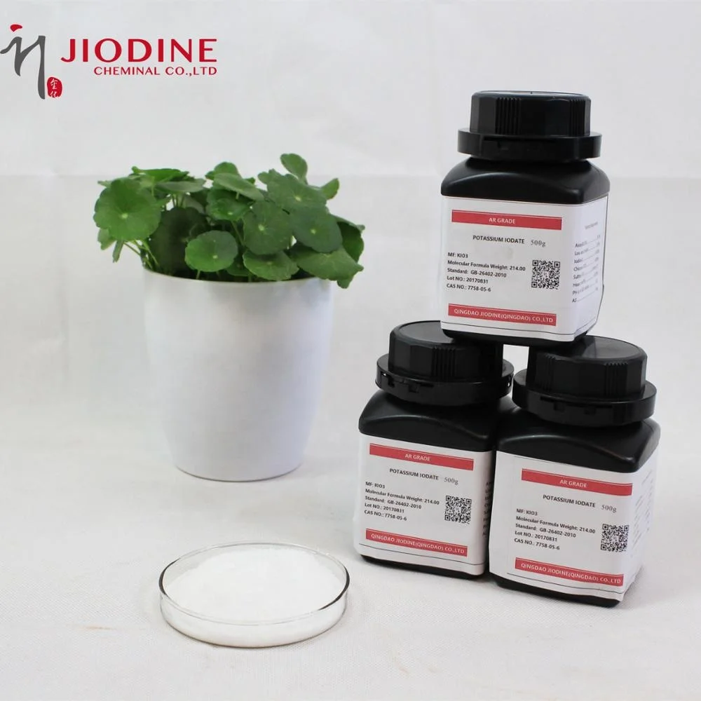 
KIO3 purity Potassium Iodote Powder Crystals Assay 99% Min Pharmacy/food/feed/chemical/Feed additives 