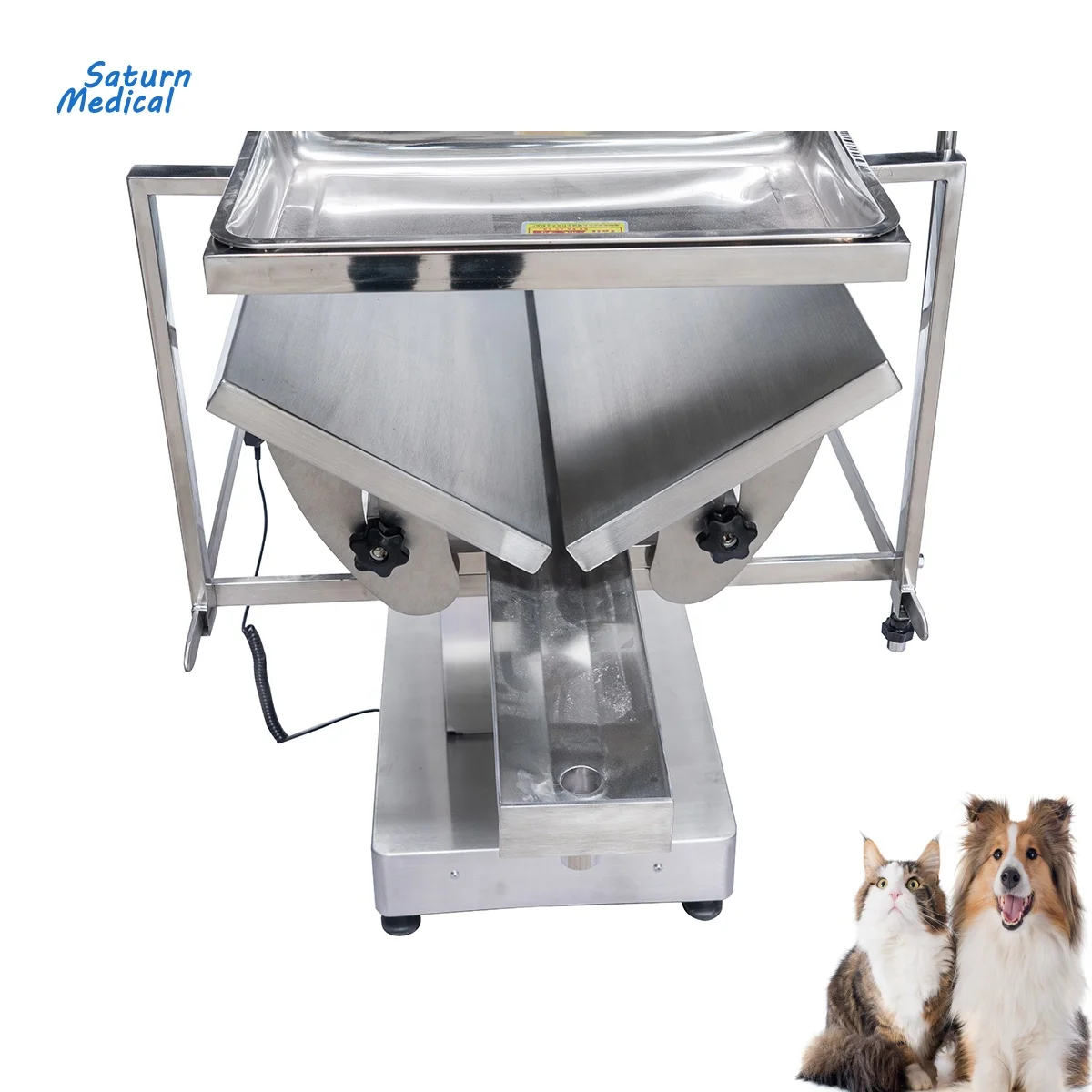 Pet animal hospital clinic stainless steel V shaped Thermostatic dog cat veterinary surgical operating table with warm heating