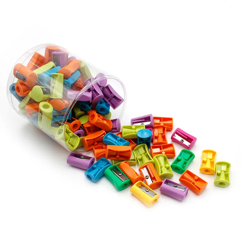 Factory wholesale cheap student pencil sharpener Multi-Colored plastic small pencil sharpener