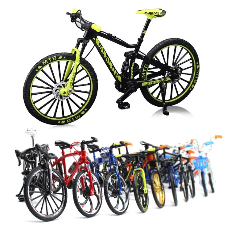 
High Quality Gift 1:10 Mini Foldable Metal Diecast Alloy Simulation Model bicycle finger mountain bike vehice toy for Kid 