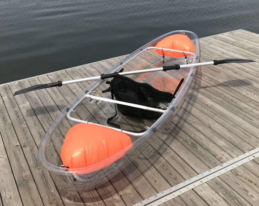 Onemax 2024 hot selling cheapest transparent kayak boat polycarbonate transparent canoe kayak for boating