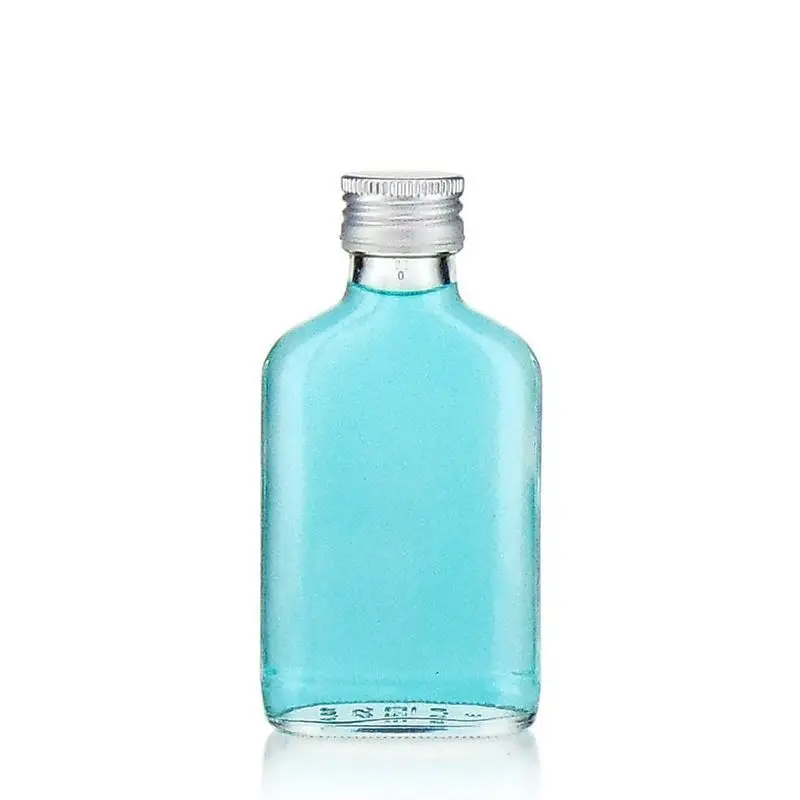 Wholesale 50ml 100ml Mini Small Sample Alcohol Juice Drinks Glass Wine bottle Liquor Glass Bottle