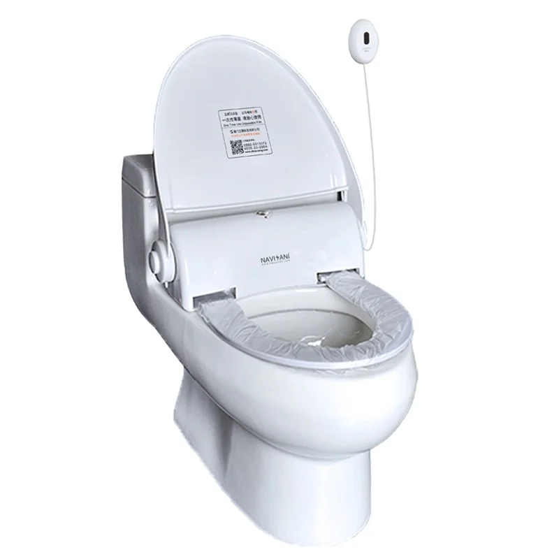 Factory direct selling one-time sexy non-contact automatic membrane changing intelligent toilet seat cover toilet seat ring