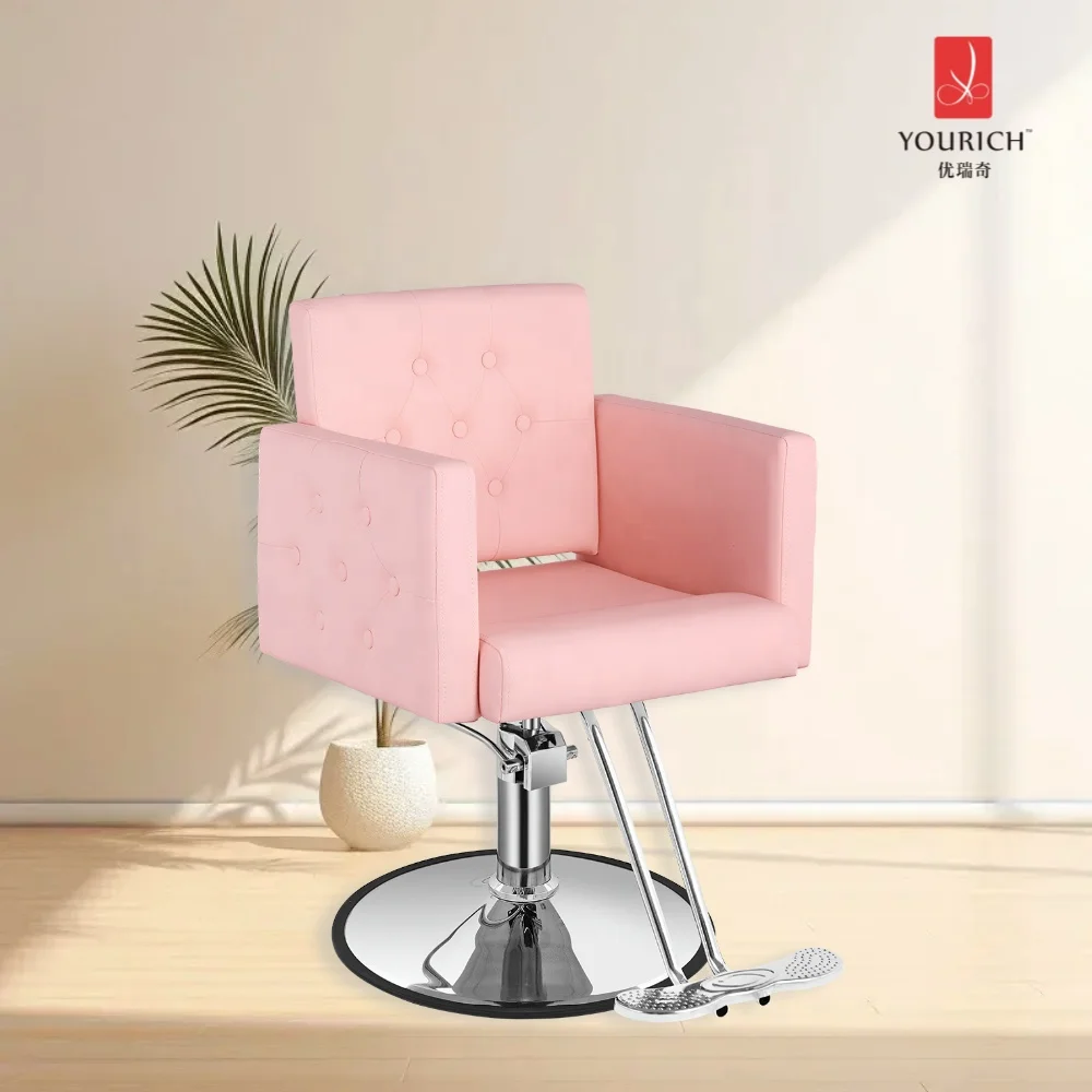 Pink Salon Chair For Make up Hairdresser Barber Salon Chair Hair Stylist Women Man for Barbershop