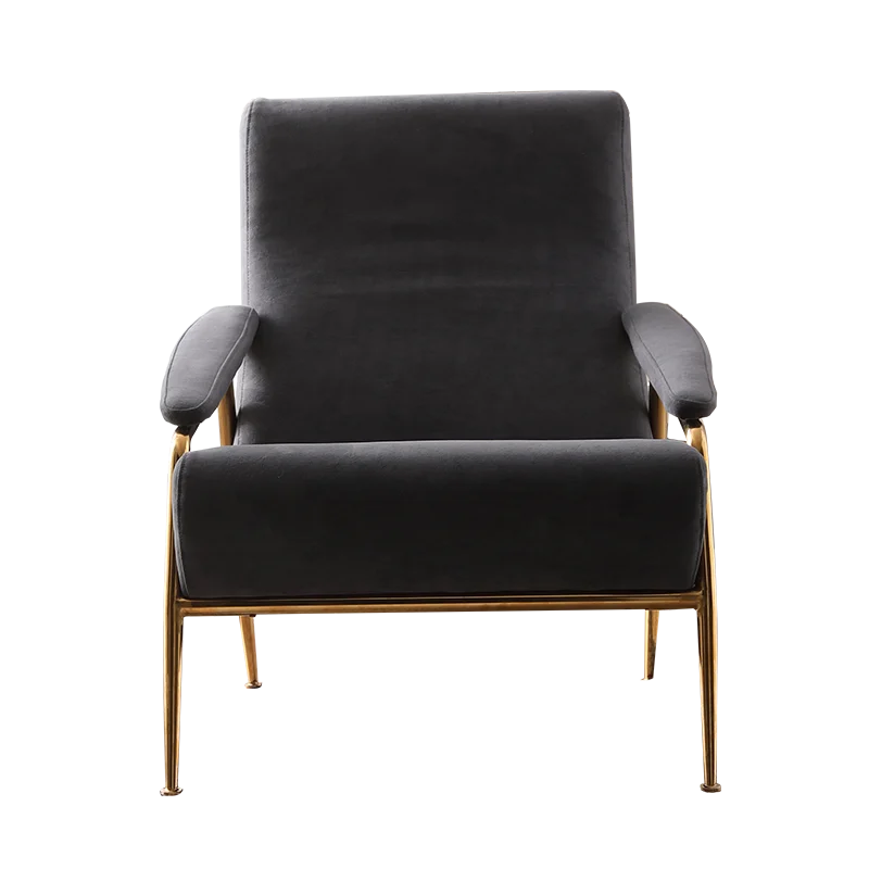 Factory Price Solid Color Simple Living Room Modern Leisure Arm Sofa Chair Luxury Single Sofa Living Room Chair