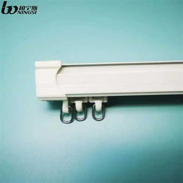 Factory wholesale aluminum alloy curtain rail customized jumbo curtain track ivory curtain channel
