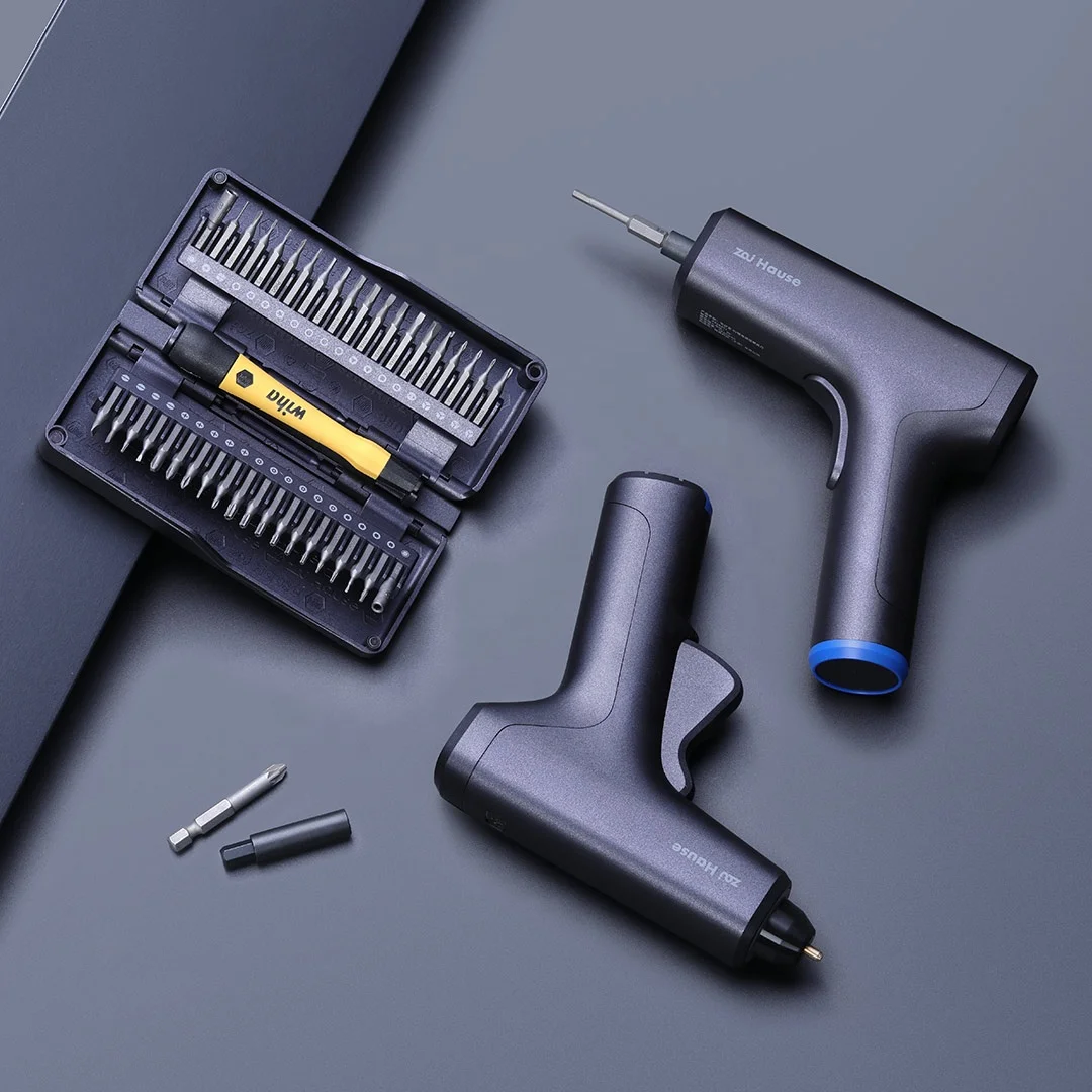 Zai Hause DIY Tool Kit Home Set Wiha Electric Screwdriver Cordless Screwdrivers Hot Glue Gun